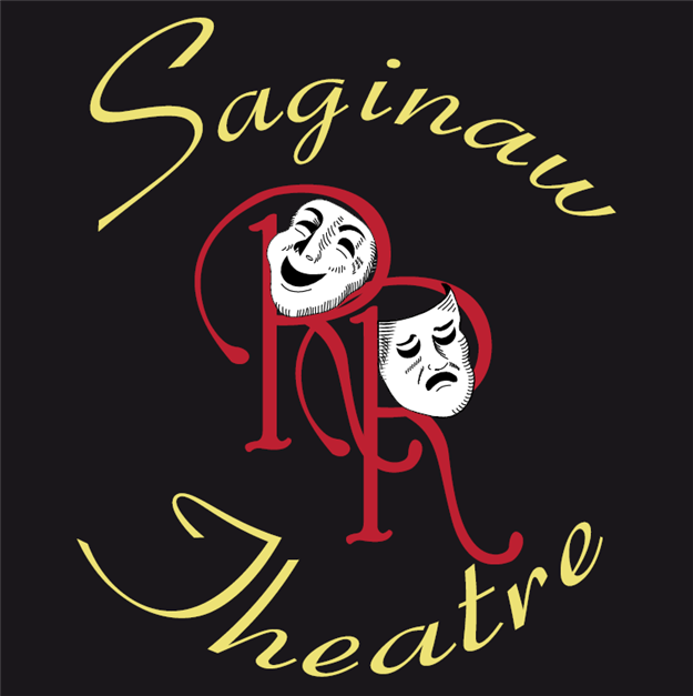 Saginaw Theatre - RR with thespian faces 